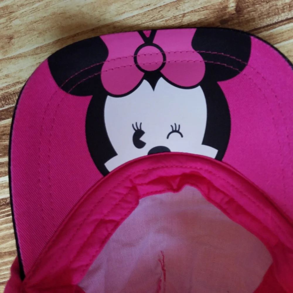 Disney Store Minnie Mouse Pink Polka Dot Bow Cap with Ears Girls Hat